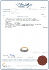 Ladies 9CT Yellow Gold 25 Diamond Set Ring 2.62g Size O w/ Valuation - 508123