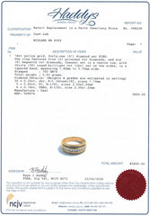 Unisex 18ct Yellow Gold 41 Diamond Ring (Size J 1/2) - 509674