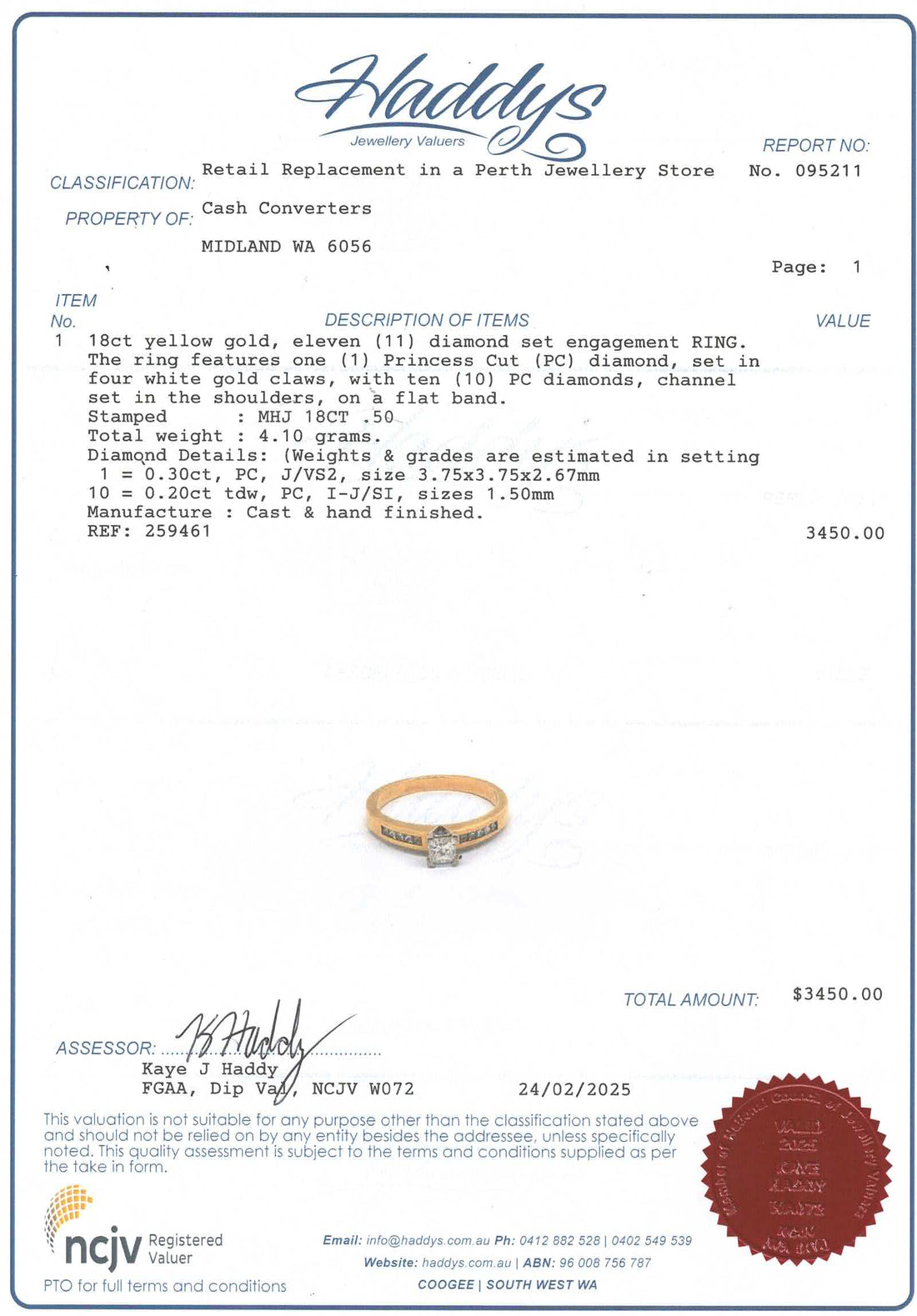 Unisex 18ct Yellow Gold Diamond Engagement Ring Set (Size O 1/2) - 259461