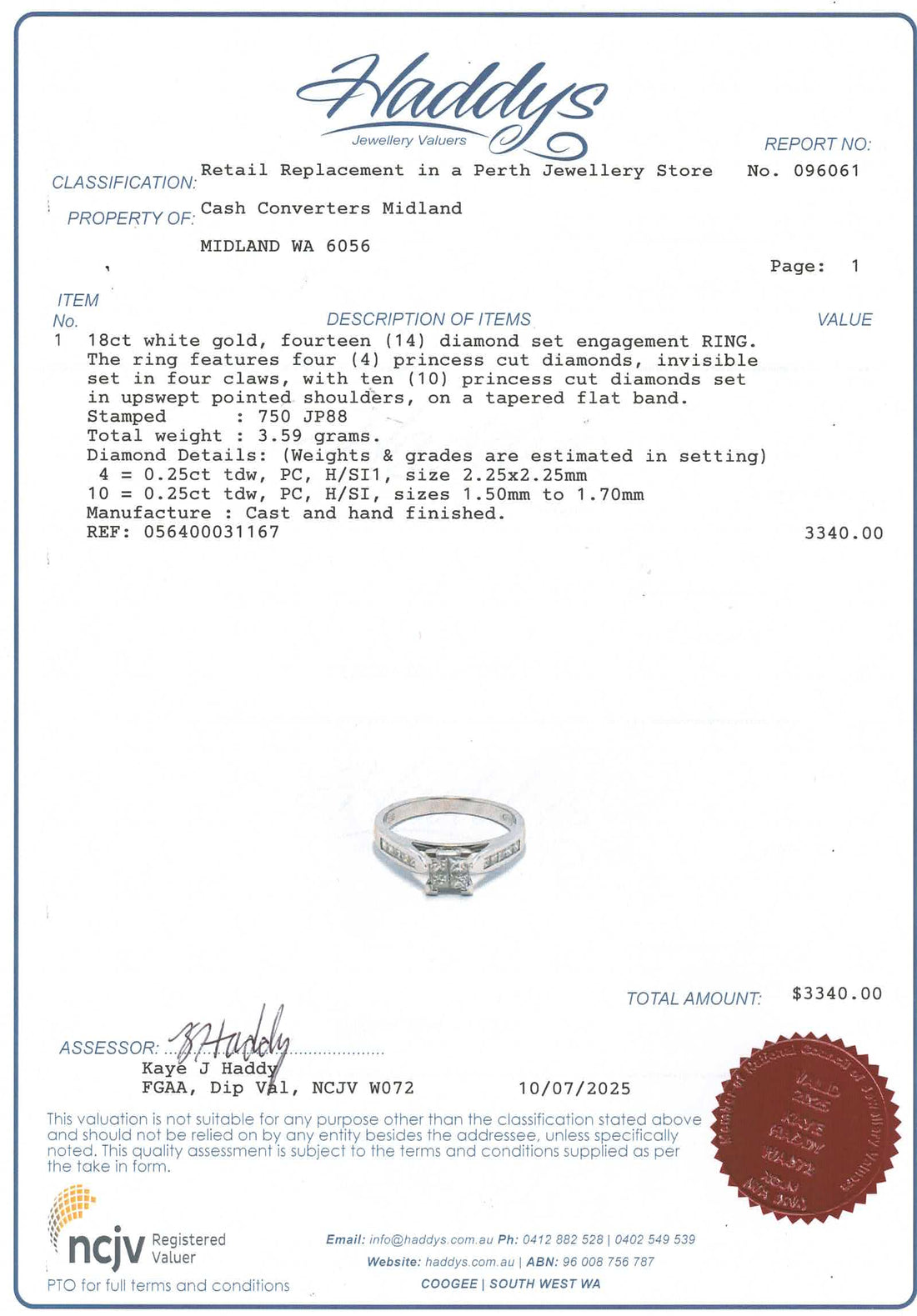 Unisex 18ct White Gold Diamond Engagement and Wedding Ring Set (Size M 1/2) - 31167