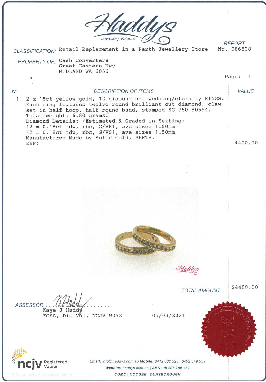 Unisex 18ct Yellow Gold Engagement & Wedding/Eternity Ring Set (K 1/2, Dia) - 201251