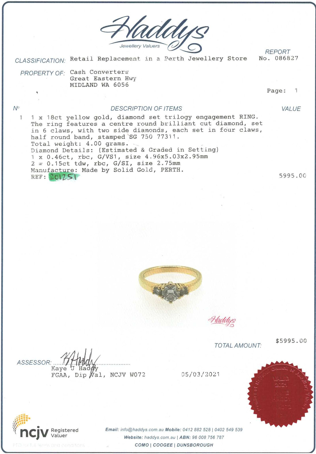 Unisex 18ct Yellow Gold Engagement & Wedding/Eternity Ring Set (K 1/2, Dia) - 201251