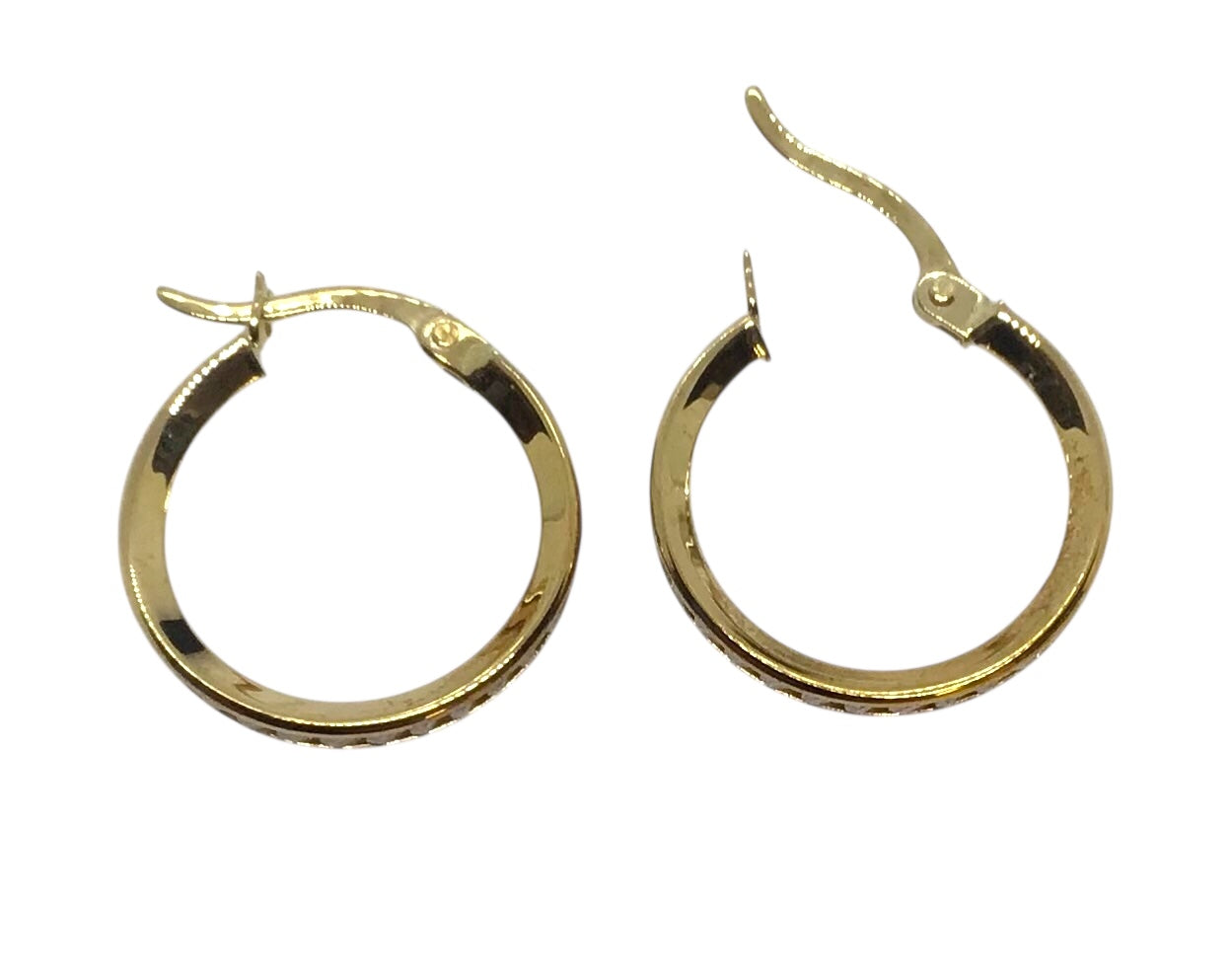 Ladies 9ct Yellow Gold Hoop Earrings Ref#506237