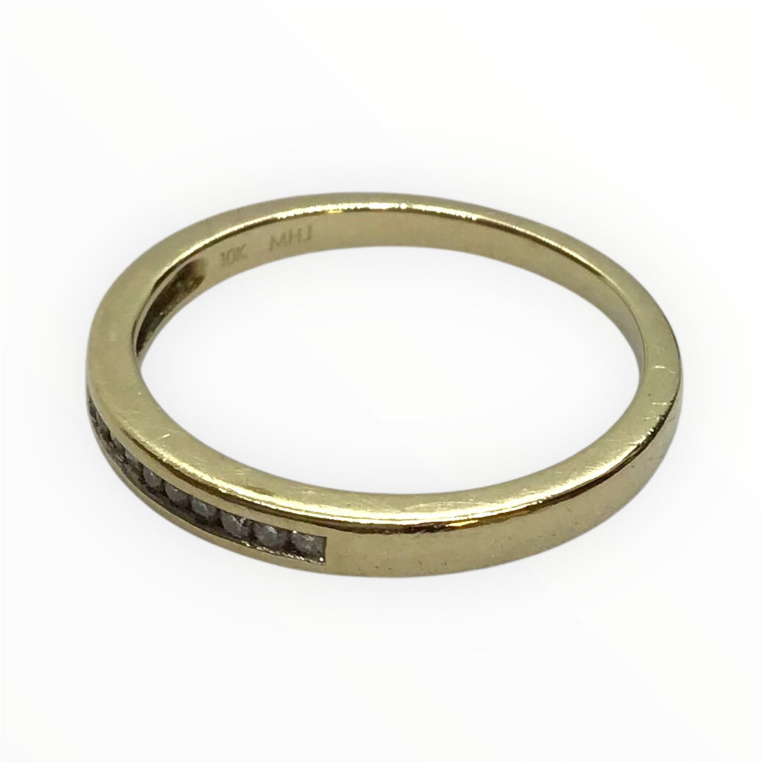 Ladies 10ct Gold Diamond Ring (Size M 1/2) Ref#511433