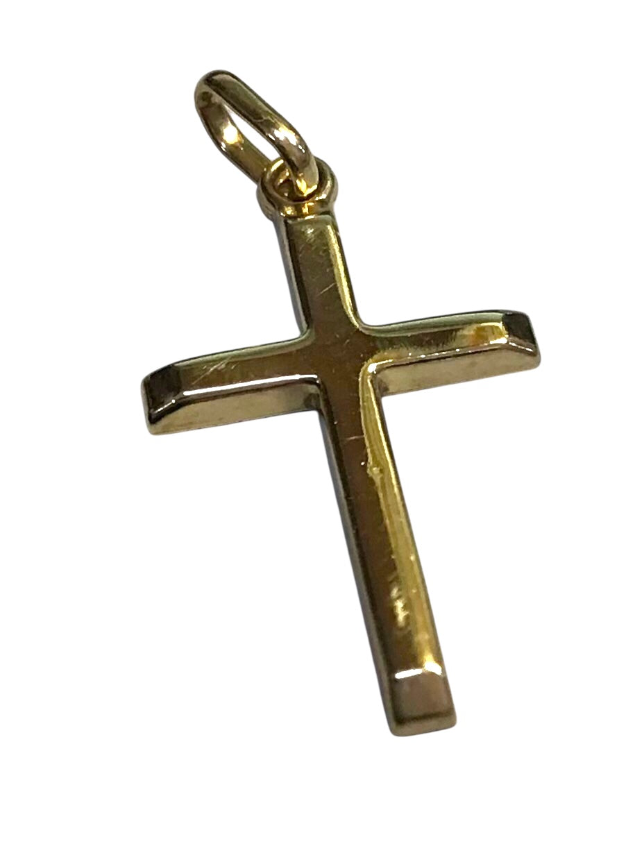 Ladies 9ct Yellow Gold Cross Pendant (Length 2.5cm) Ref#507334