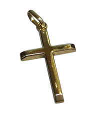 Ladies 9ct Yellow Gold Cross Pendant (Length 2.5cm) Ref#507334