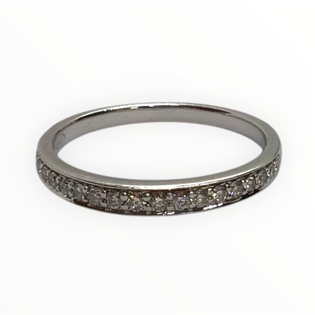 Ladies 9ct White Gold Diamond Ring (Size O) Ref#511908
