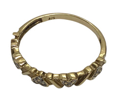 Ladies 9ct Yellow Gold Diamond Ring (Size Q) Ref#504239