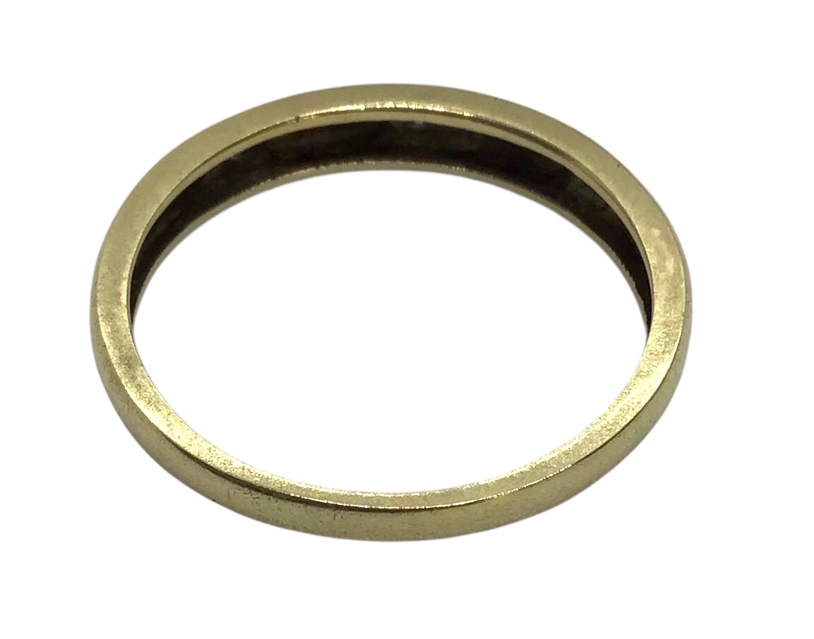 Ladies 9ct Yellow Gold Diamond Ring (Size O) Ref#506853