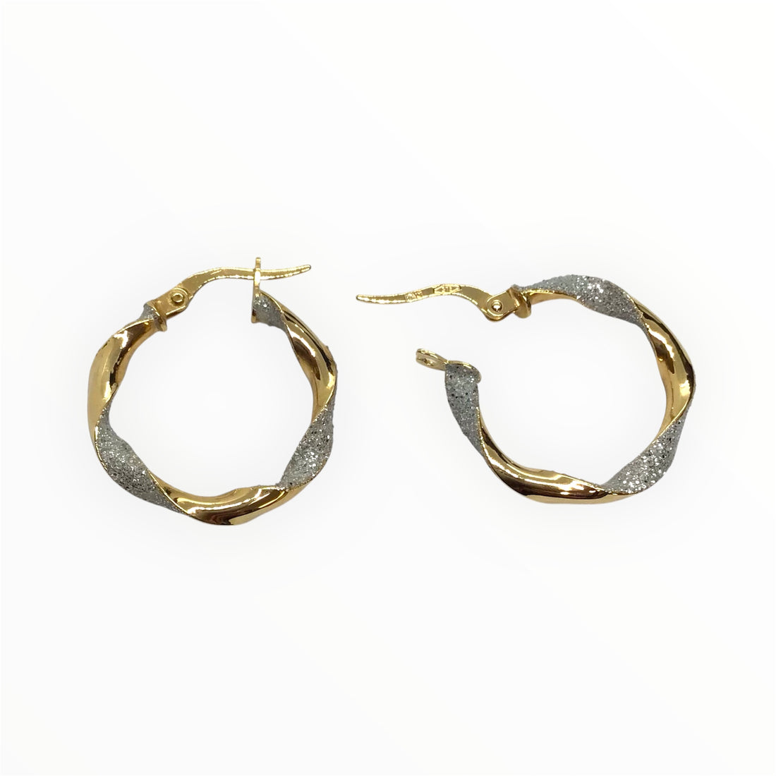 Ladies 9ct Gold Hoop Earrings (2cm Diameter) Ref#512918