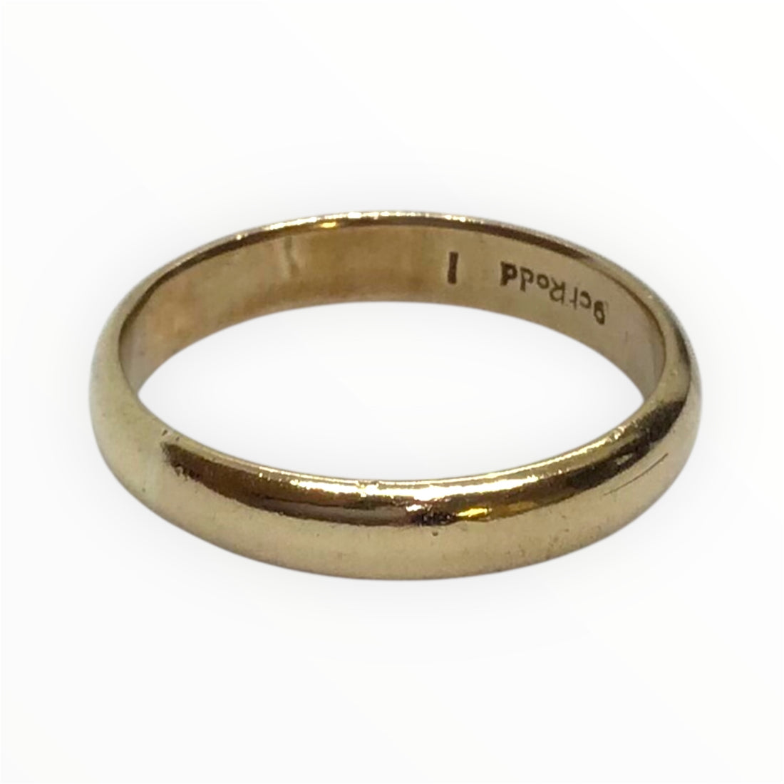 Unisex 9ct Gold Plain Ring (Size W) Ref#511370