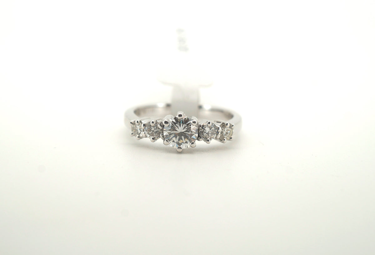 Ladies Stunning 18K White Gold Diamond Engagement Ring ( Size:M) - 234210