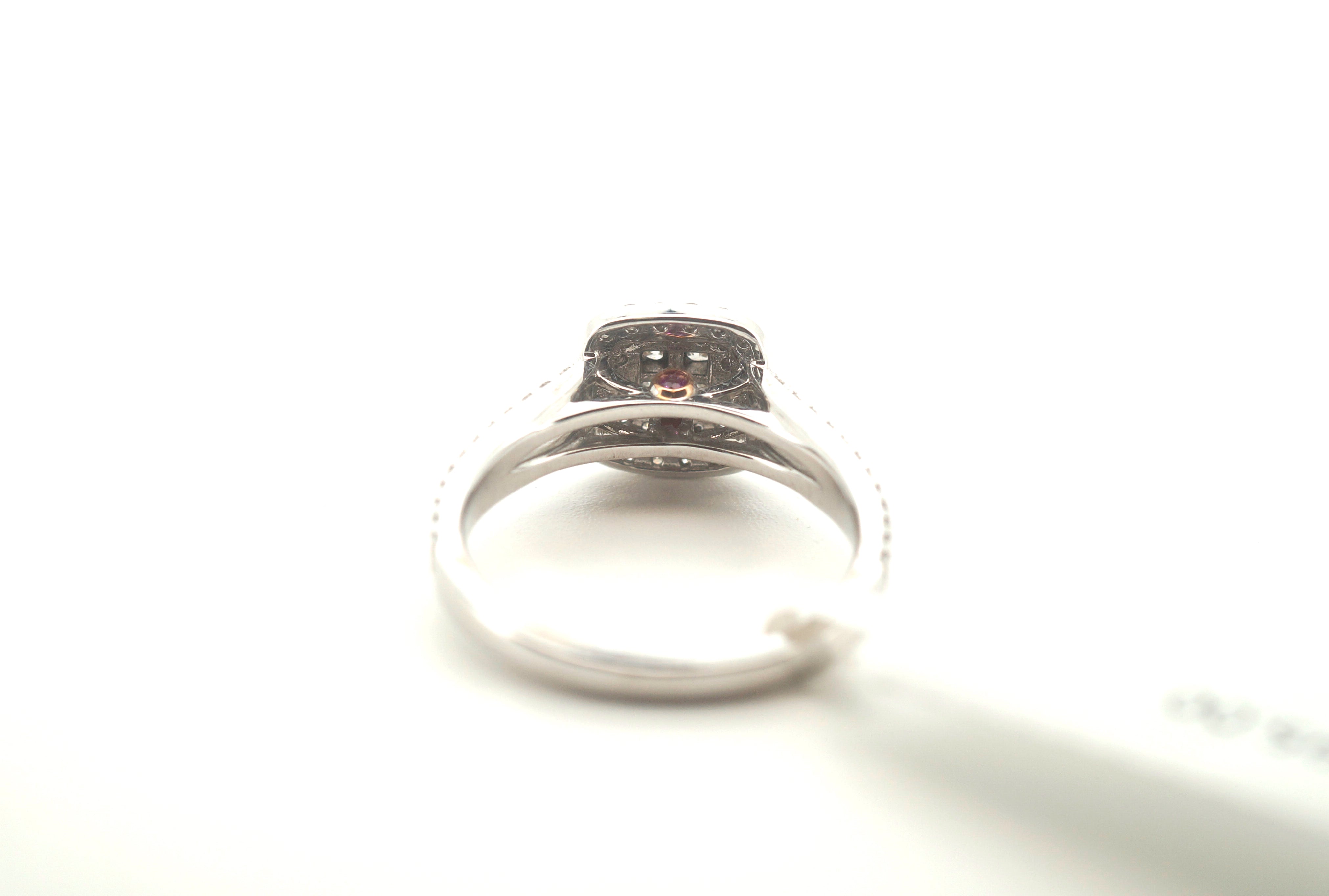 Ladies 14K White Gold Diamond Ring (Size: O 1/2) - 20600
