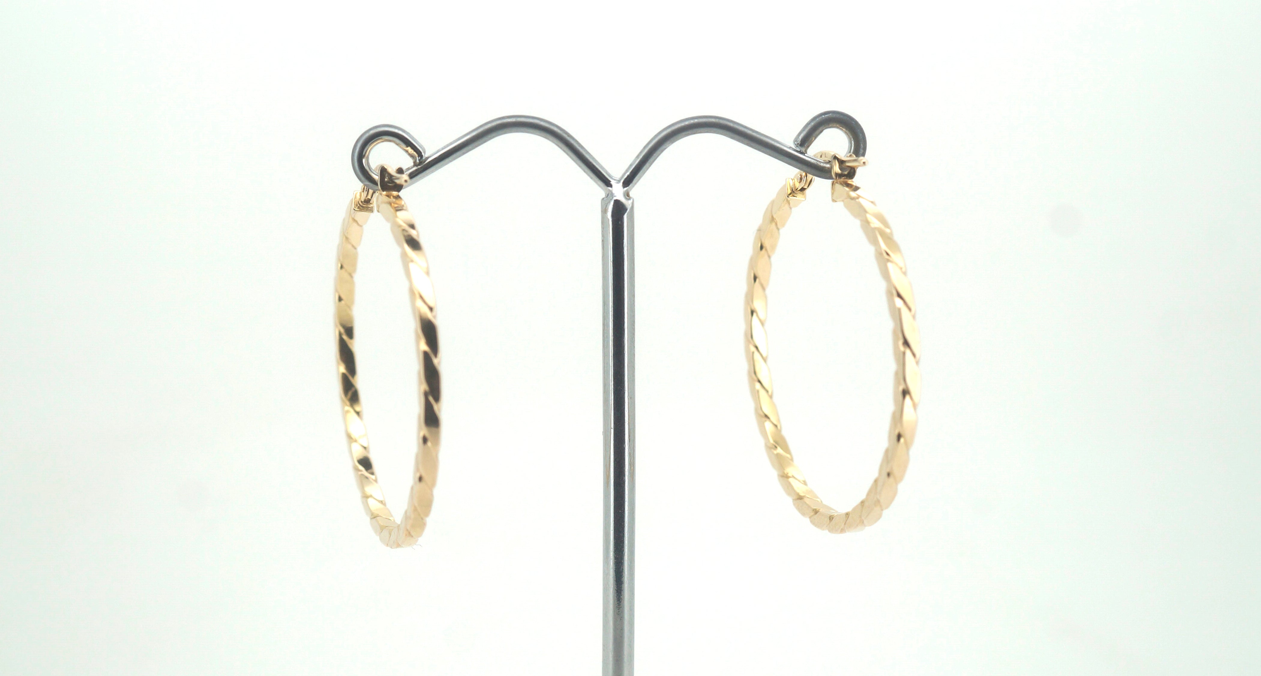 9ct Yellow Gold Hoop Earrings - 502703