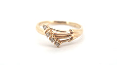 Ladies 9CT Yellow Gold Clear Stone Ring (Size K 1/2) - 506798