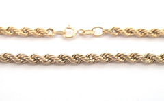 9ct Yellow Gold Rope Link Necklace (62cm) - 507419