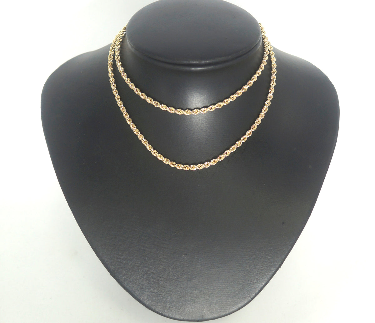 9ct Yellow Gold Rope Link Necklace (62cm) - 507419