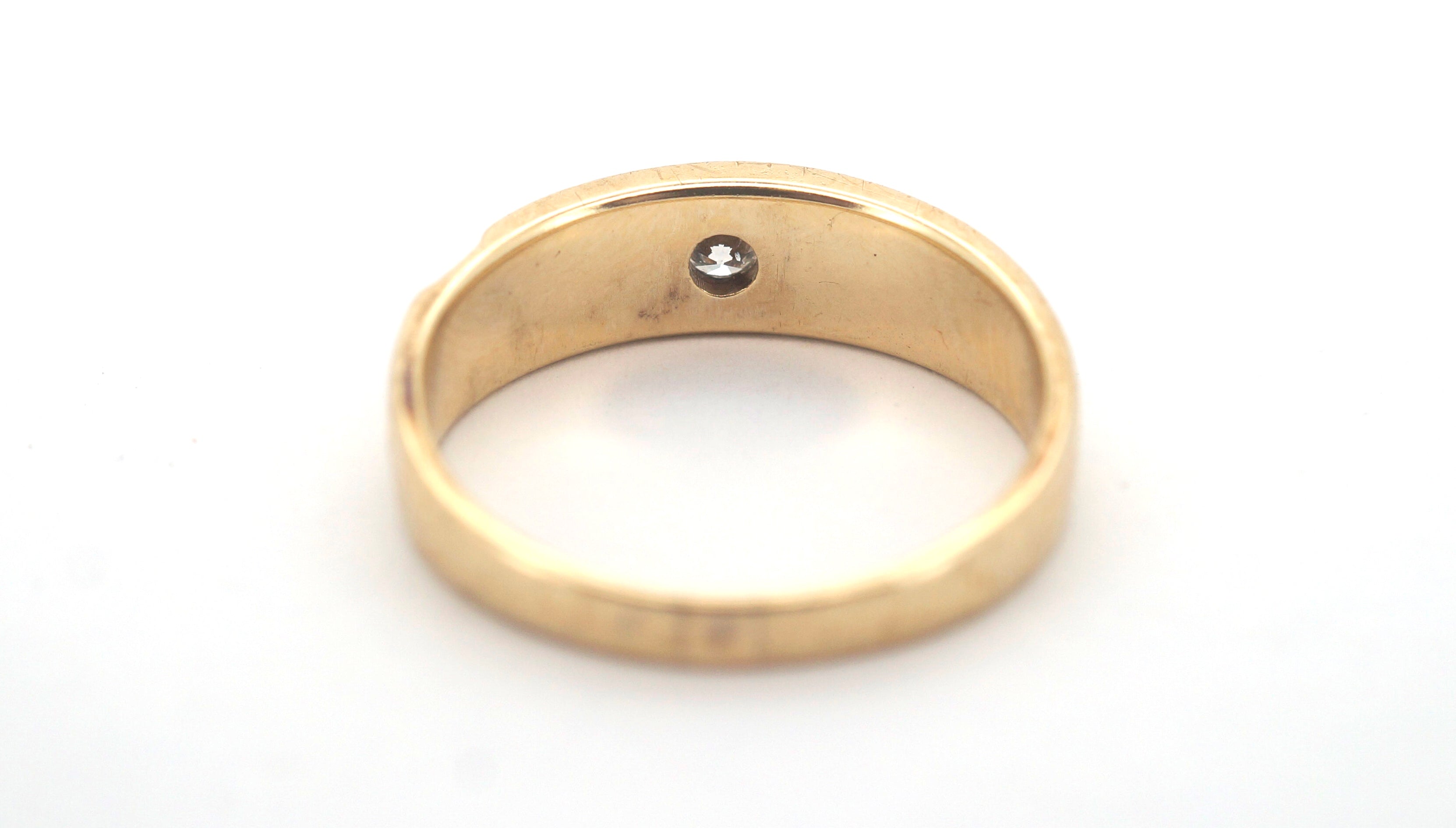 9ct Yellow Gold Solitaire Diamond Ring (Size T 1/2) - 506891