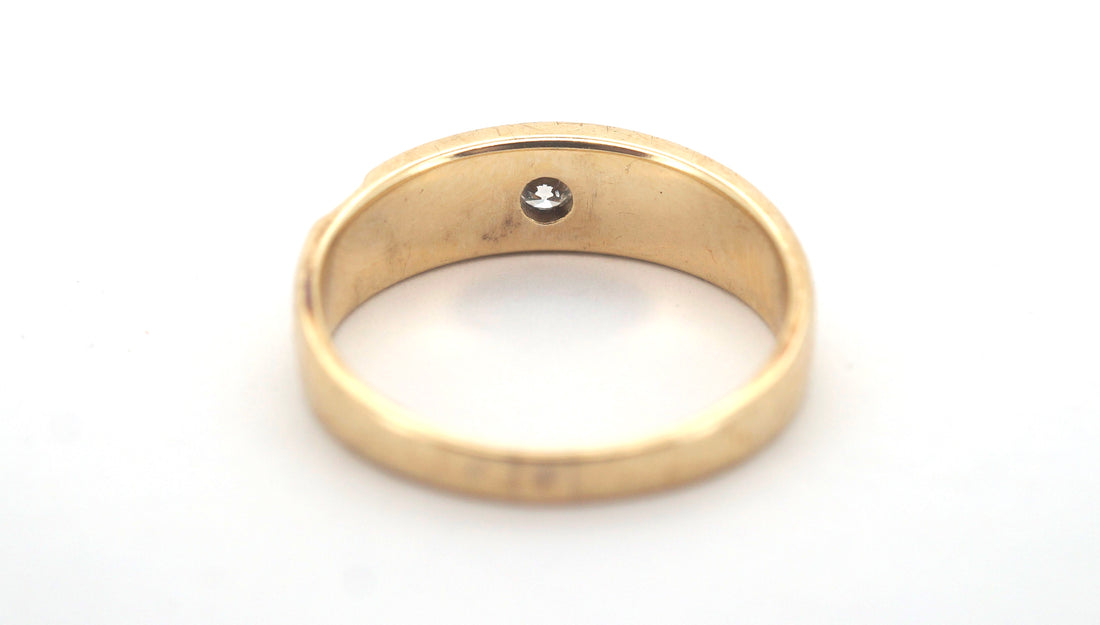 9ct Yellow Gold Solitaire Diamond Ring (Size T 1/2) - 506891