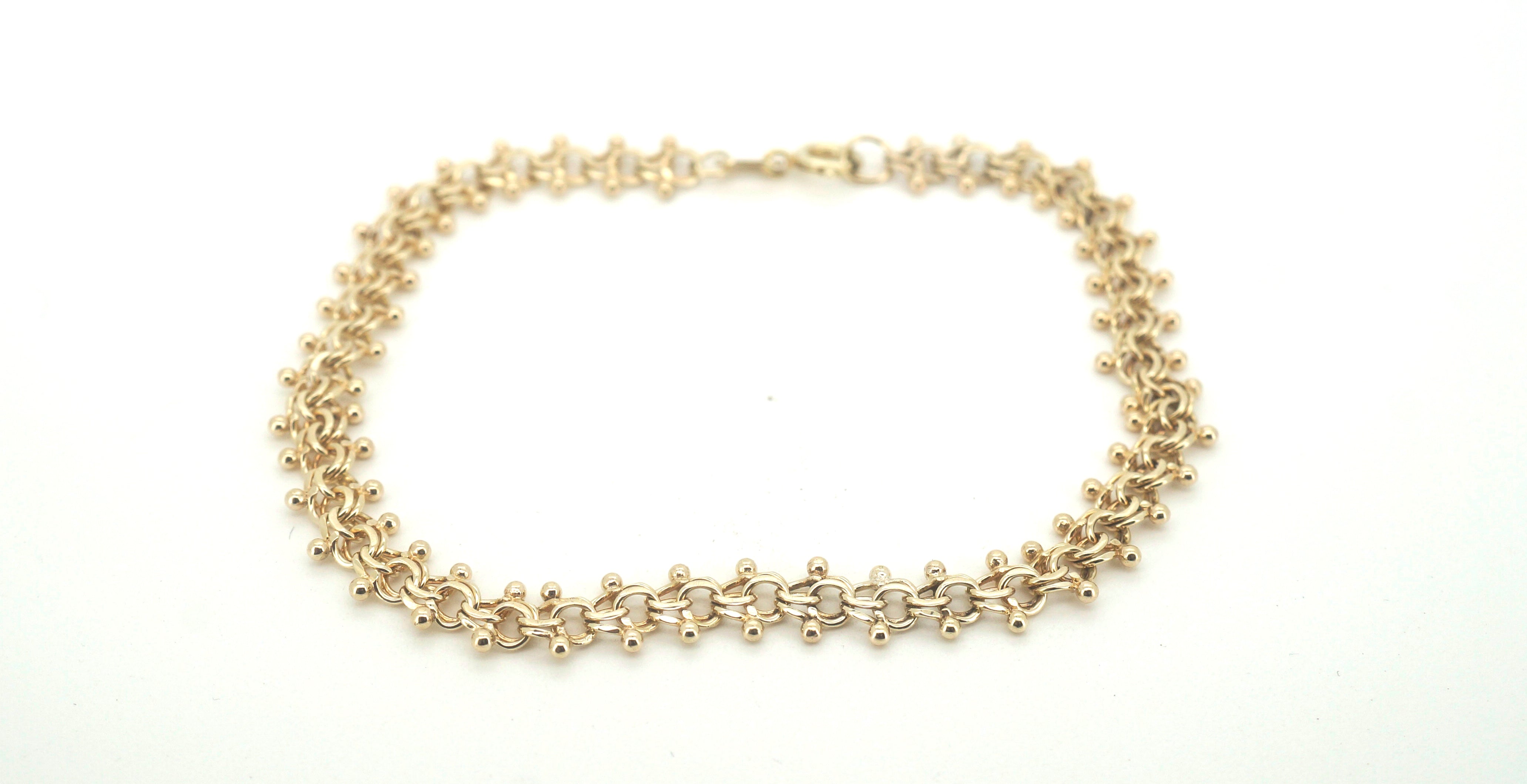 9ct Yellow Gold Infinity Link Bracelet (19.5cm) - 502701