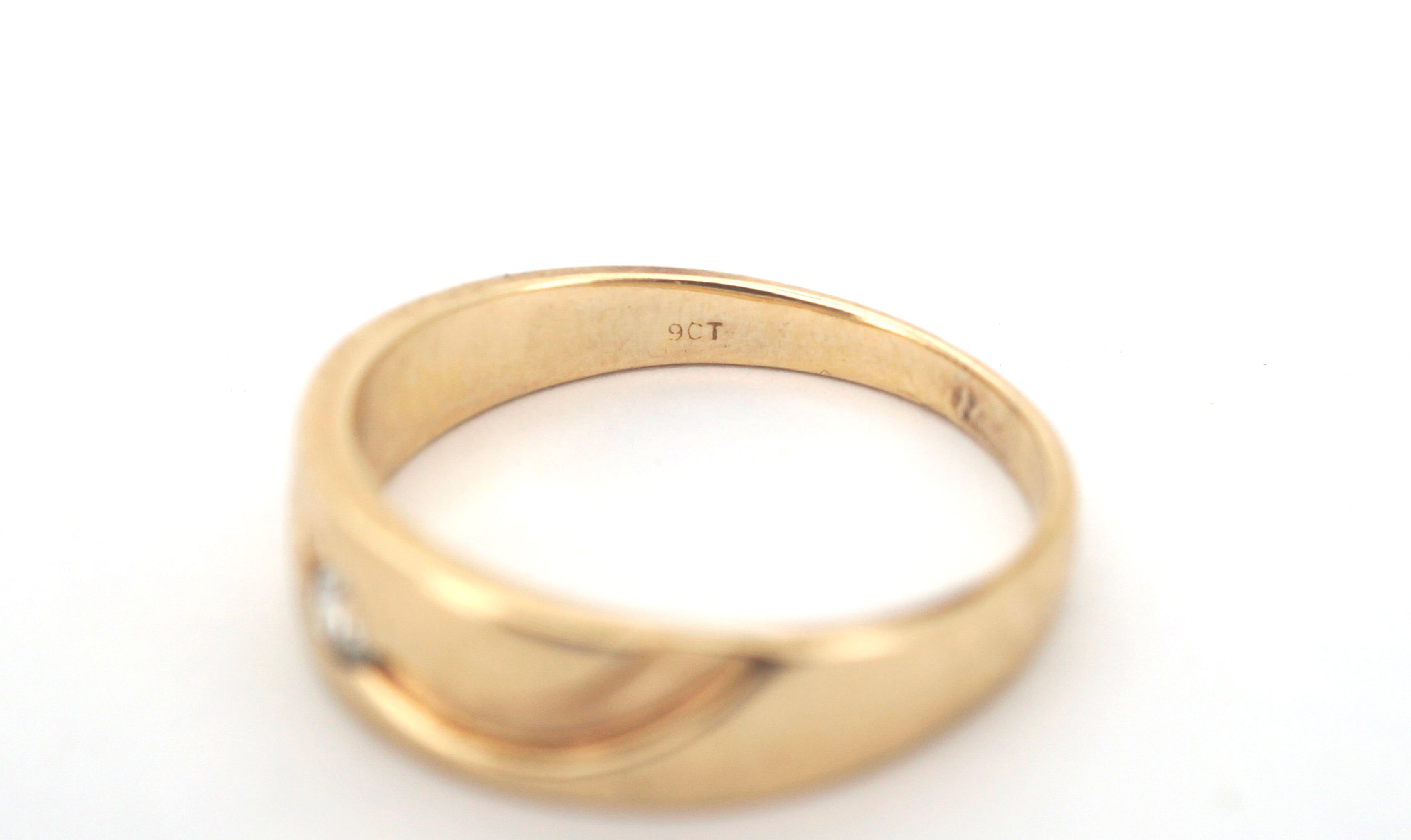 9ct Yellow Gold Solitaire Diamond Ring (Size T 1/2) - 506891
