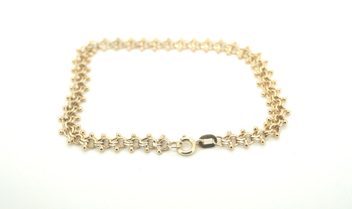 9ct Yellow Gold Infinity Link Bracelet (19.5cm) - 502701
