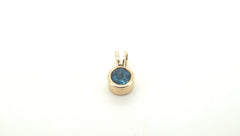 9ct Yellow Gold Blue Stone Pendant - 502700