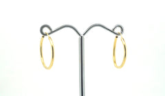 9ct Yellow Gold Plain Hoop Earrings - 502707