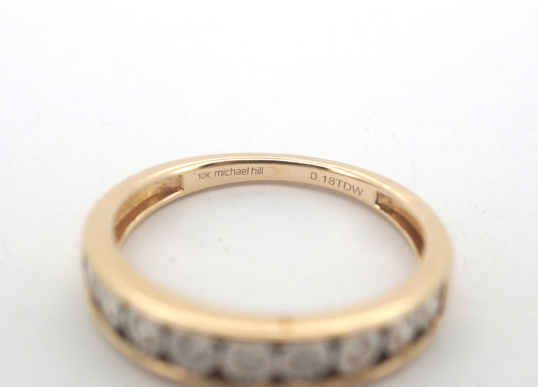 Ladies 10CT Michael Hill Diamond Ring (Size: N1/2) - 502900