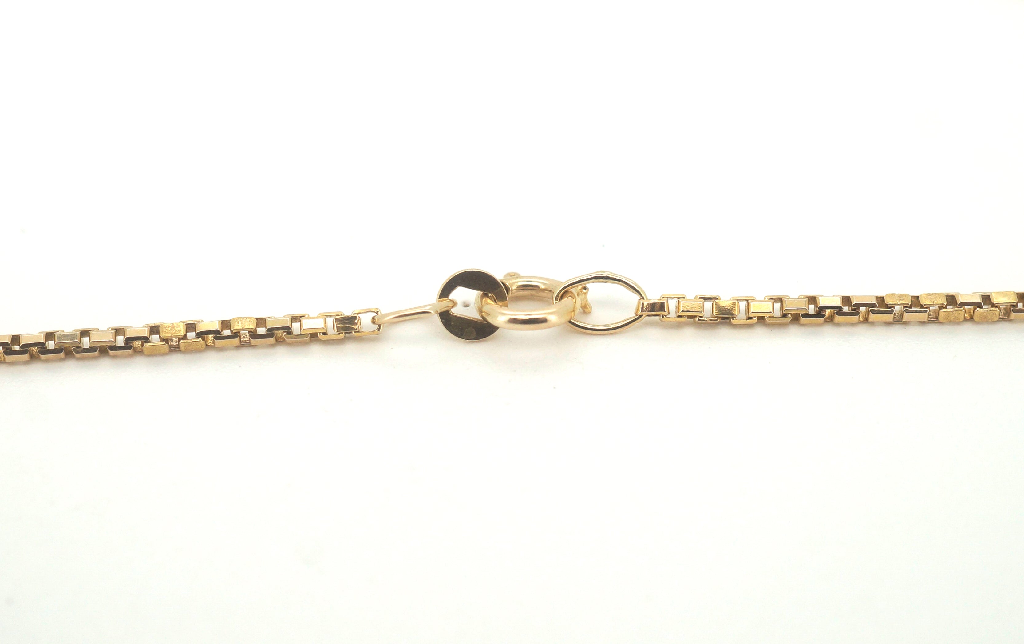 Ladies 9ct Yellow Gold Box Link Necklace (52cm) - 502832