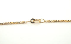 Ladies 9ct Yellow Gold Box Link Necklace (52cm) - 502832