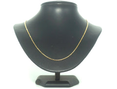 Ladies 9ct Yellow Gold Box Link Necklace (52cm) - 502832