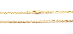 Unisex 9ct Yellow Gold Figaro Link Necklace (45cm) - 507075
