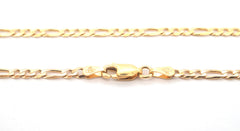 Unisex 9ct Yellow Gold Figaro Link Necklace (45cm) - 507075