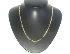 Unisex 9ct Yellow Gold Figaro Link Necklace (45cm) - 507075