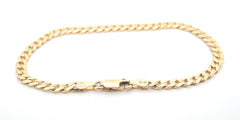 Unisex 9ct Yellow Gold Curb Link Bracelet (20cm) - 506962