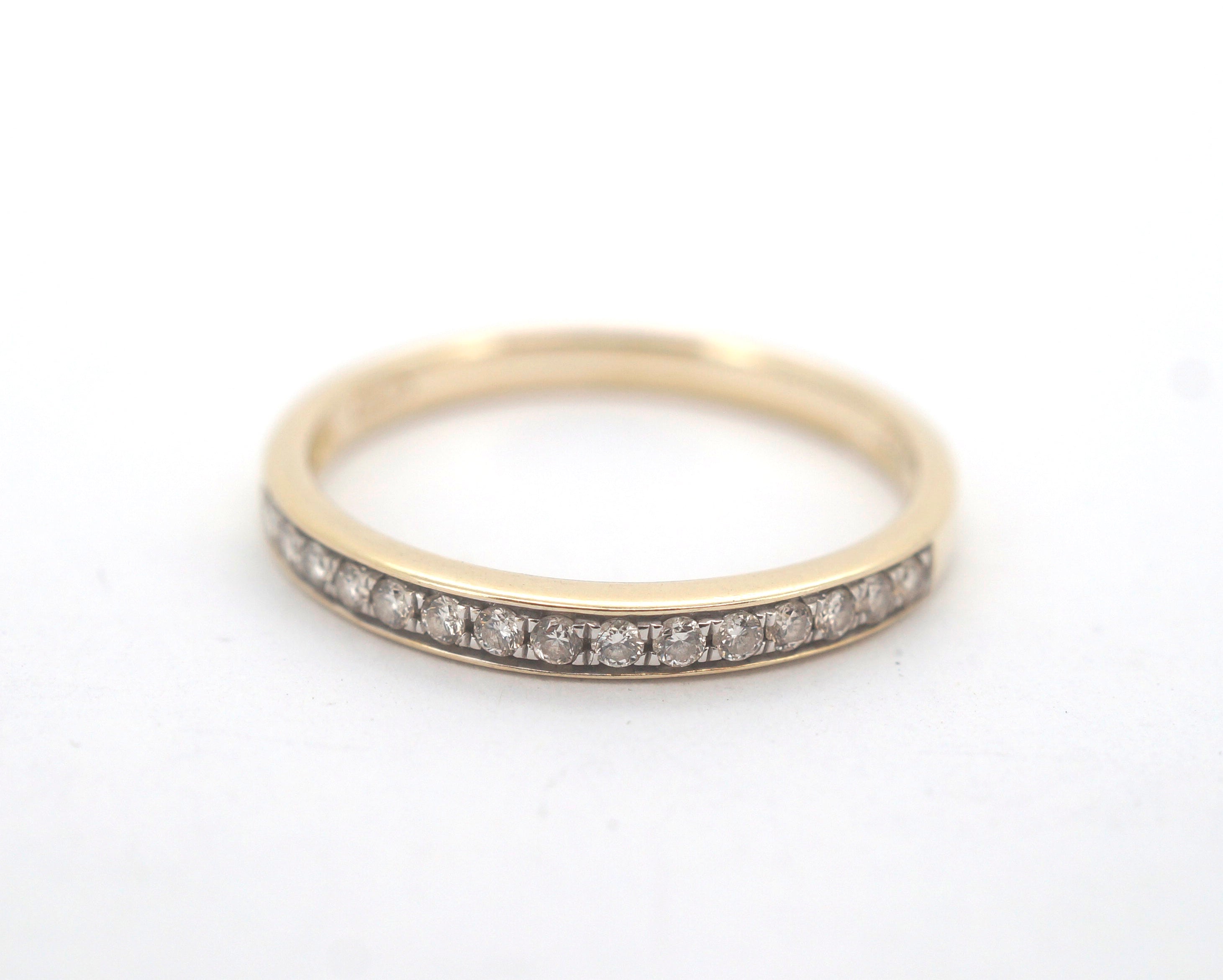 Ladies 9CT Yellow Gold Diamond Ring (P1/2, 1.79g) - 506985