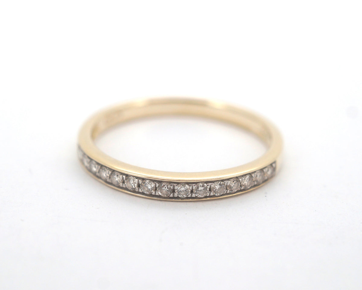 Ladies 9CT Yellow Gold Diamond Ring (P1/2, 1.79g) - 506985