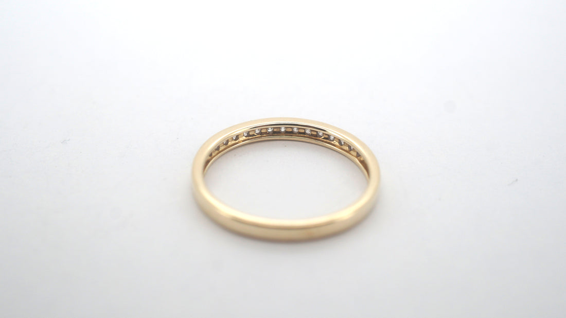 Ladies 9CT Yellow Gold Diamond Ring (P1/2, 1.79g) - 506985