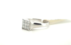 Ladies Michael Hill 18K White Gold Diamond Ring (Size: O, 5.56g) - 261651