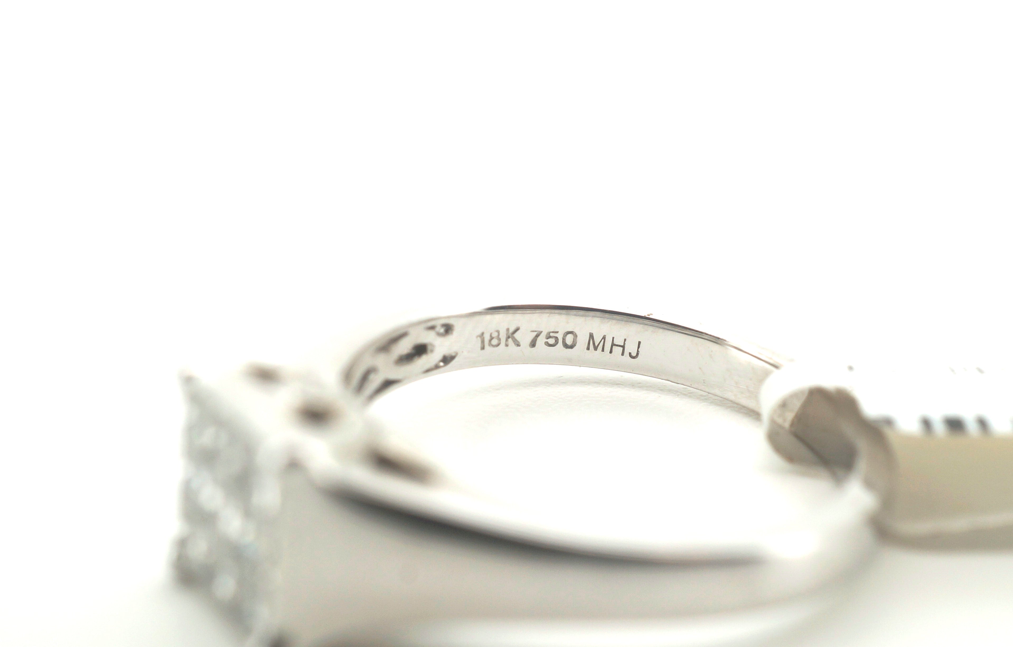 Ladies Michael Hill 18K White Gold Diamond Ring (Size: O, 5.56g) - 261651