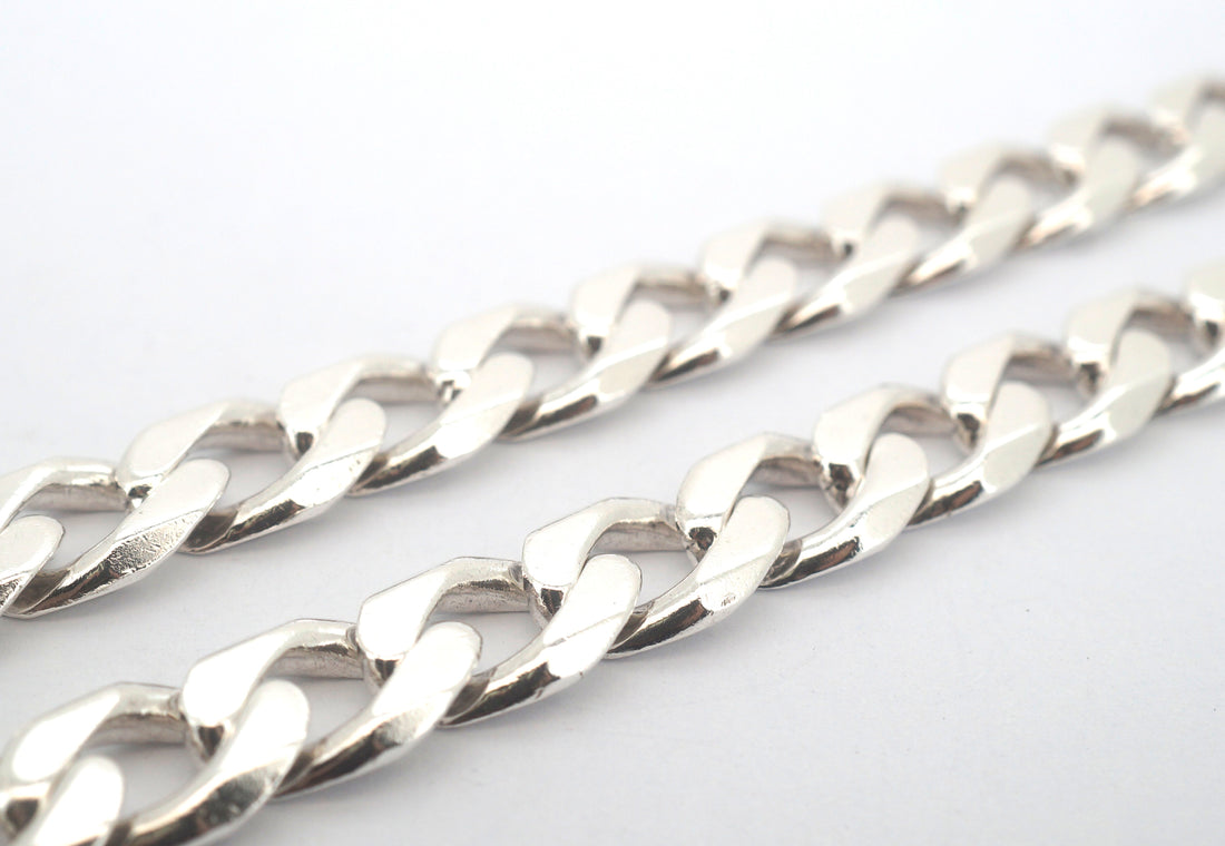 Men's 925 Silver Curb Link Necklace (50cm, 83.4g) - 506848