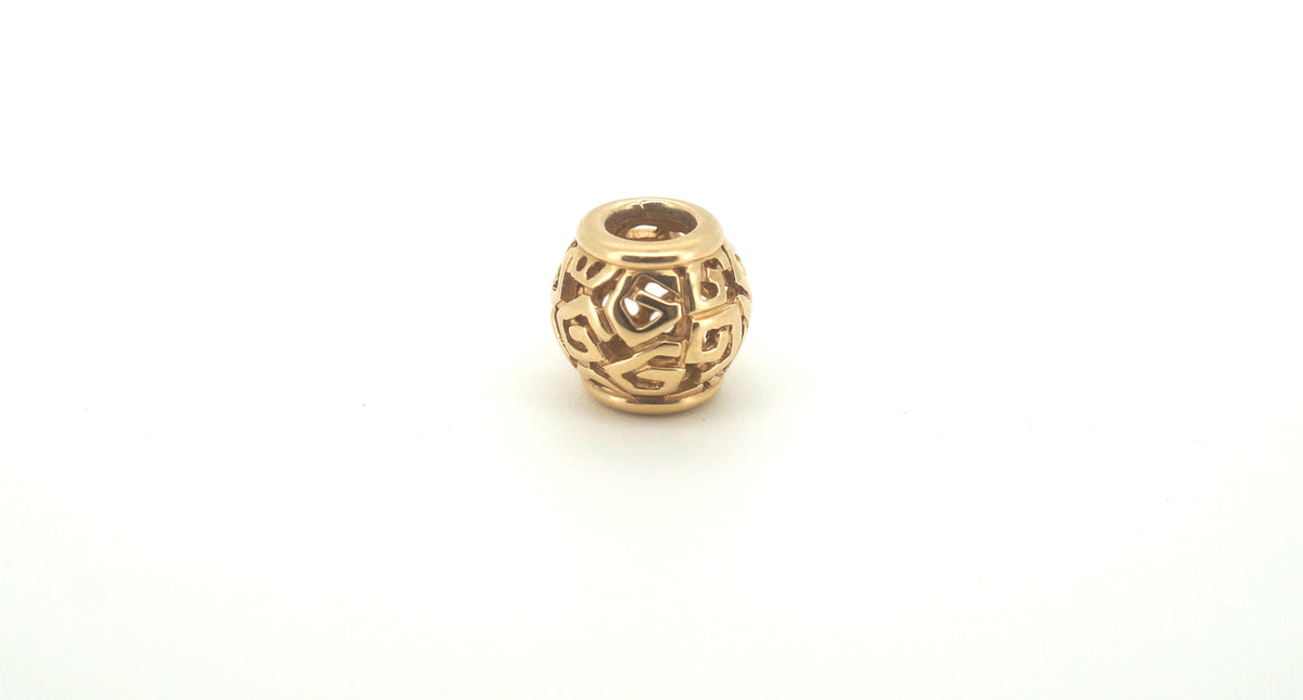 14ct Yellow Gold Open Work Scrolls Pandora Charm - 503969