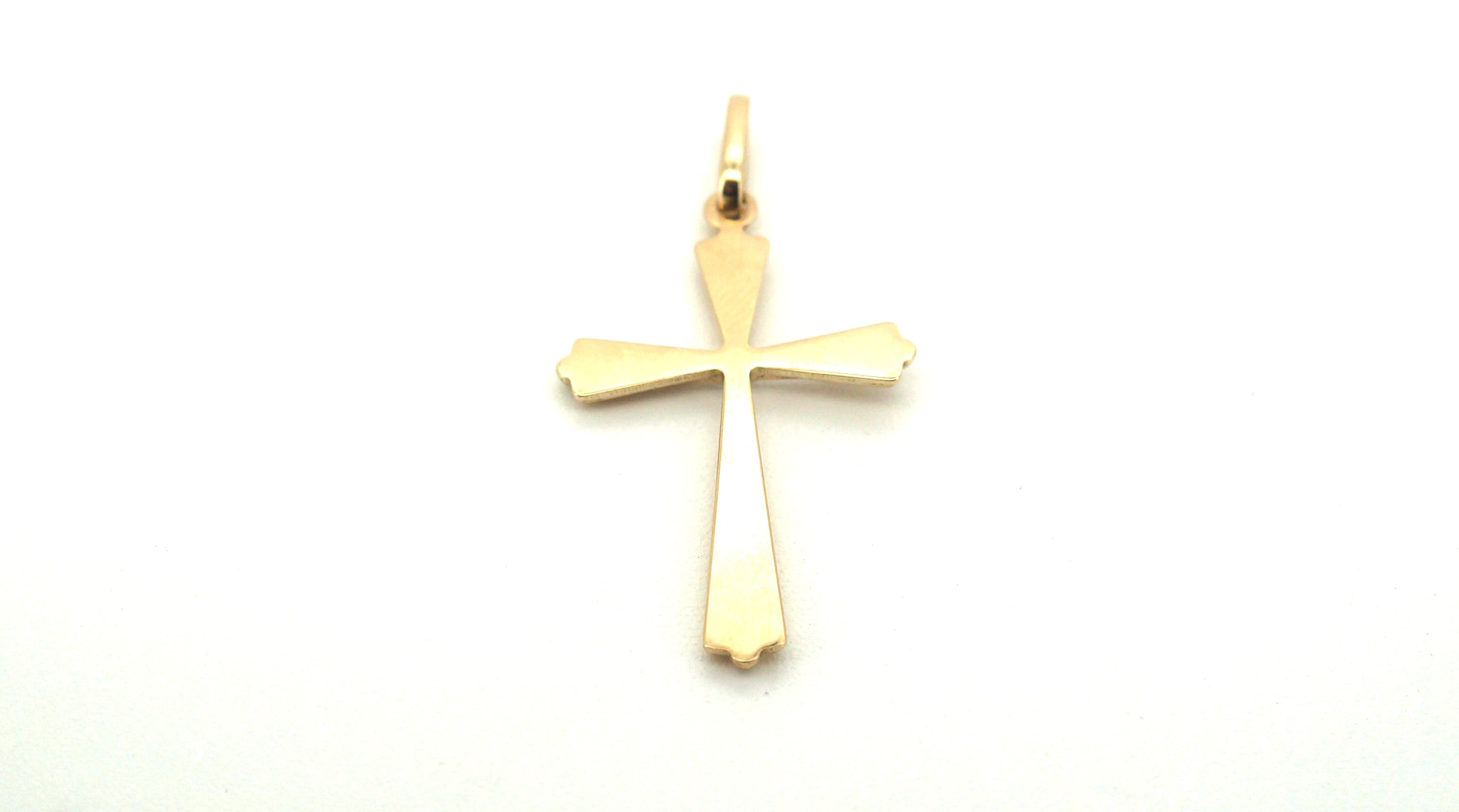 9ct Yellow & White Gold Cross Pendant - 503718