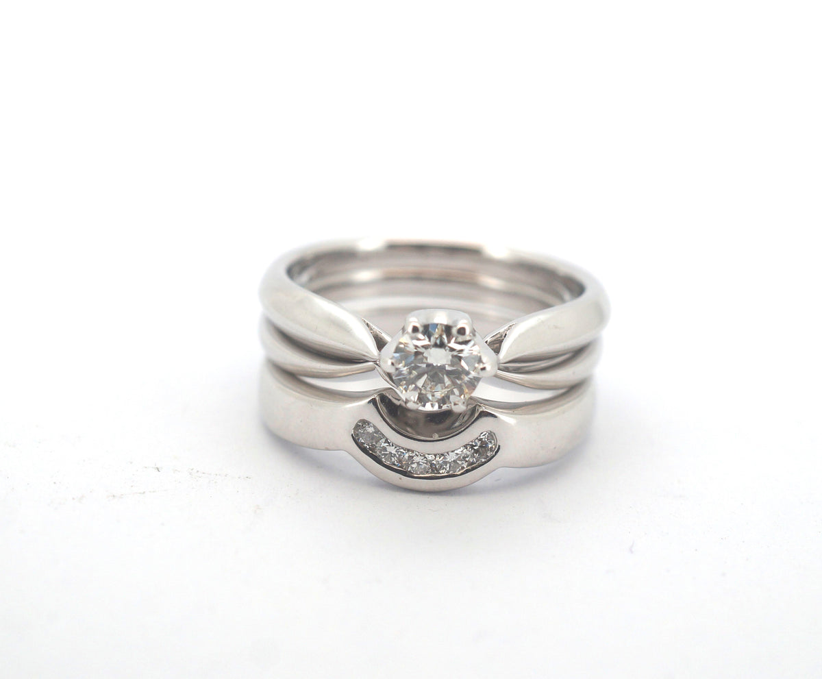 Ladies 18CT White Gold Rosendorf Engagement Trilogy Set - 503992