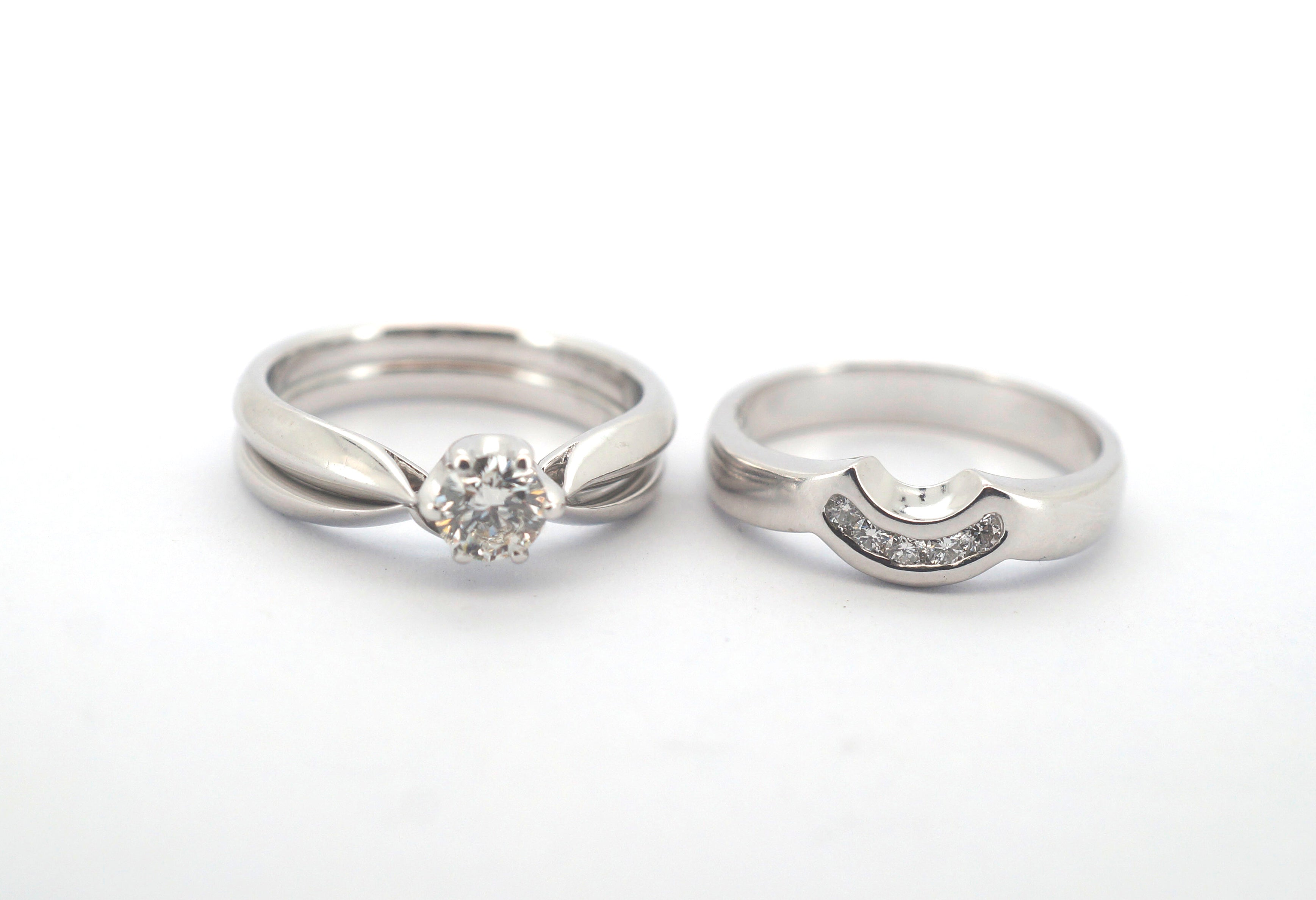 Ladies 18CT White Gold Rosendorf Engagement Trilogy Set - 503992