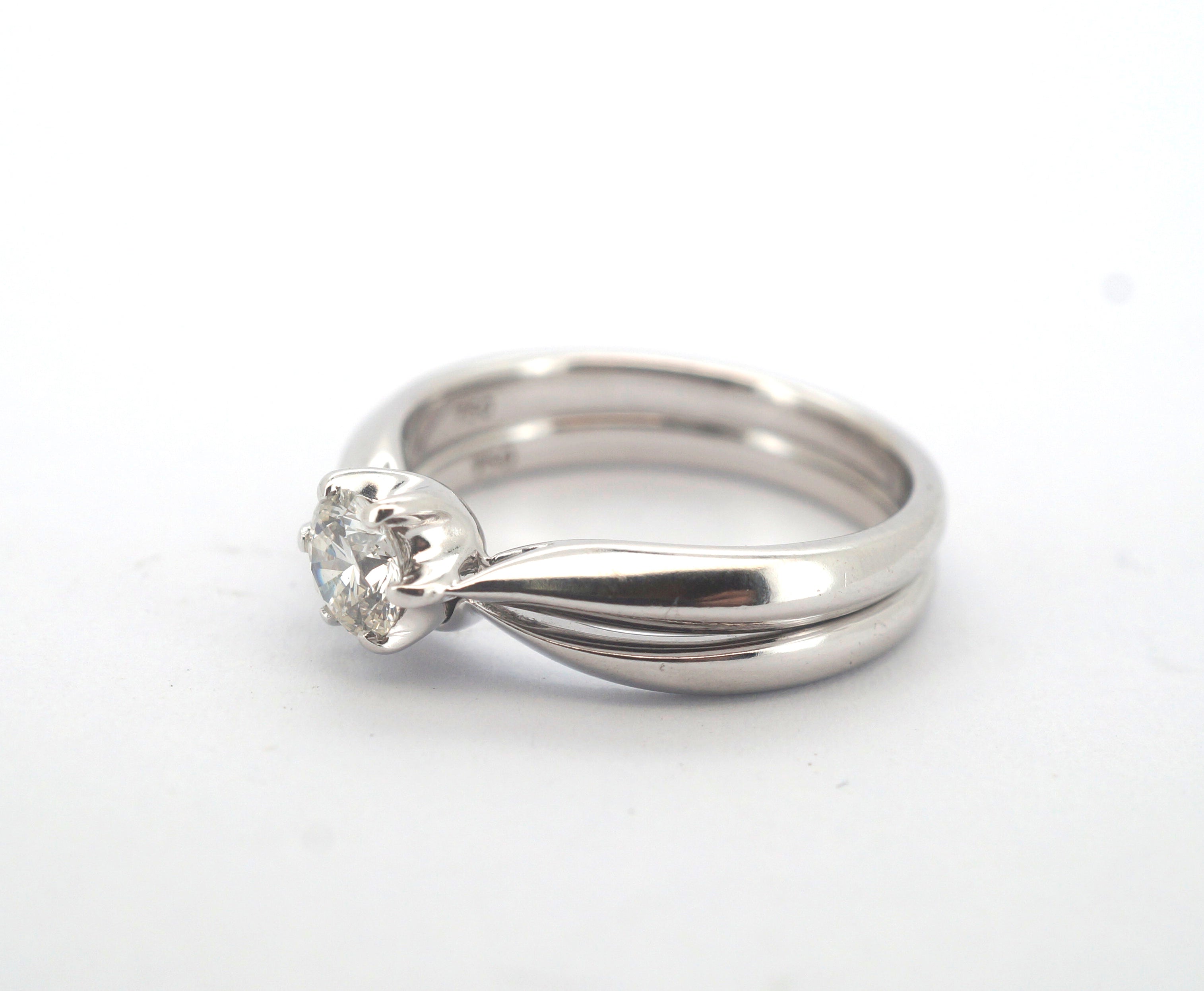 Ladies 18CT White Gold Rosendorf Engagement Trilogy Set - 503992