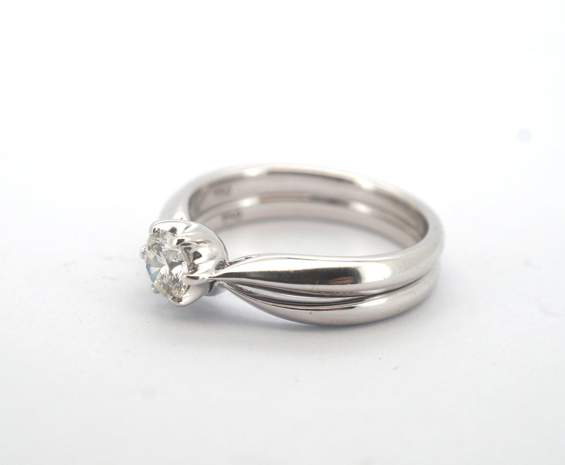 Ladies 18CT White Gold Rosendorf Engagement Trilogy Set - 503992