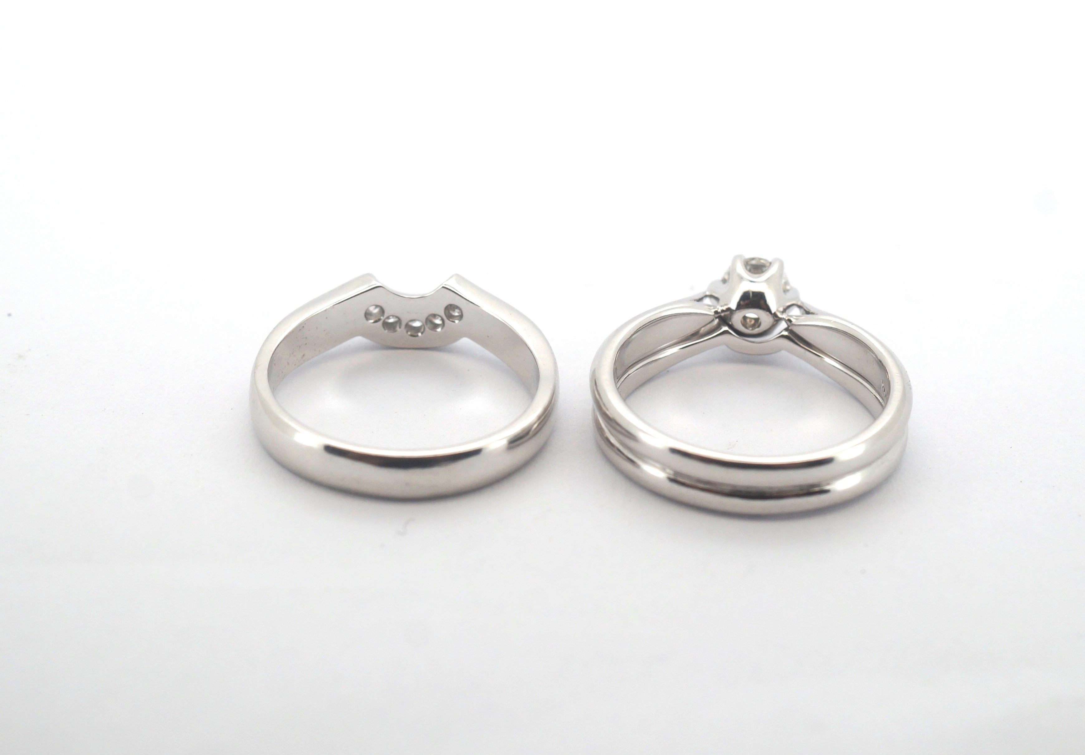 Ladies 18CT White Gold Rosendorf Engagement Trilogy Set - 503992