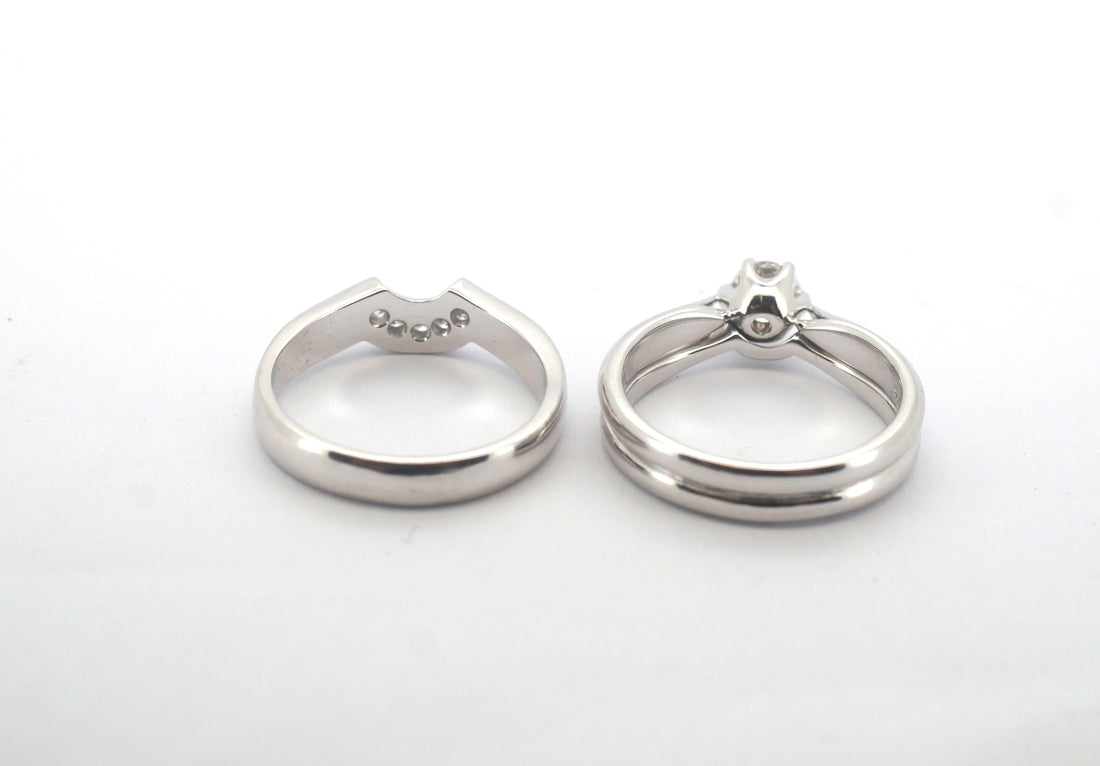 Ladies 18CT White Gold Rosendorf Engagement Trilogy Set - 503992